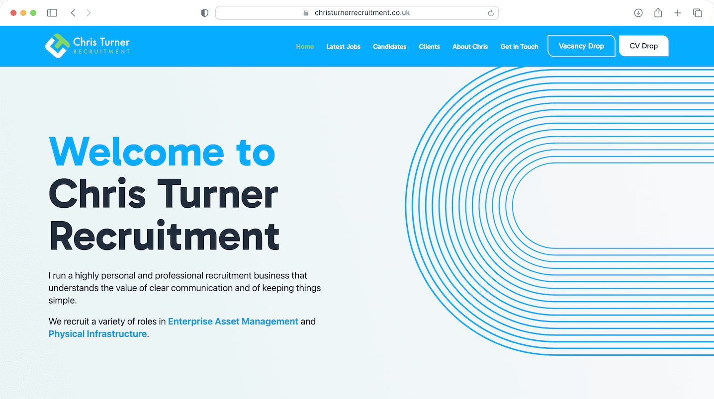 Template recruitment website design