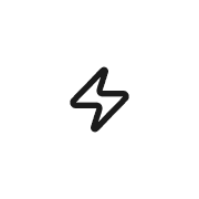 Lightning bolt line icon
