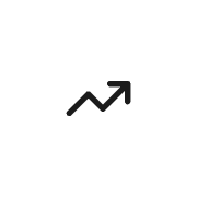Trending-up arrow line icon