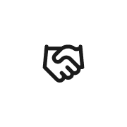Handshake line icon