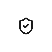 Shield with checkmark line icon