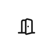 Open door line icon