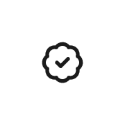 Certified/verified badge line icon