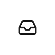 Inbox tray line icon