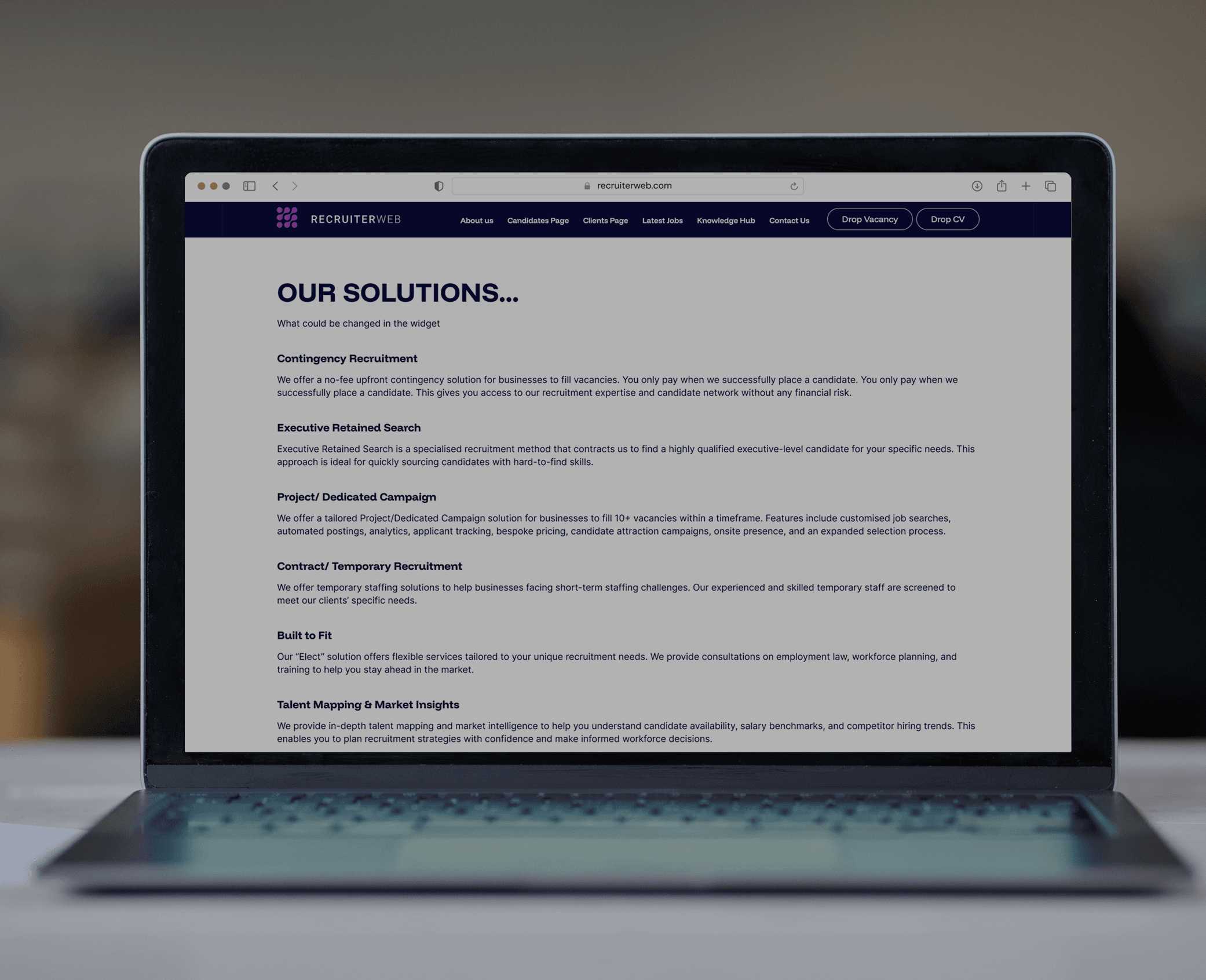 Recruitment website services