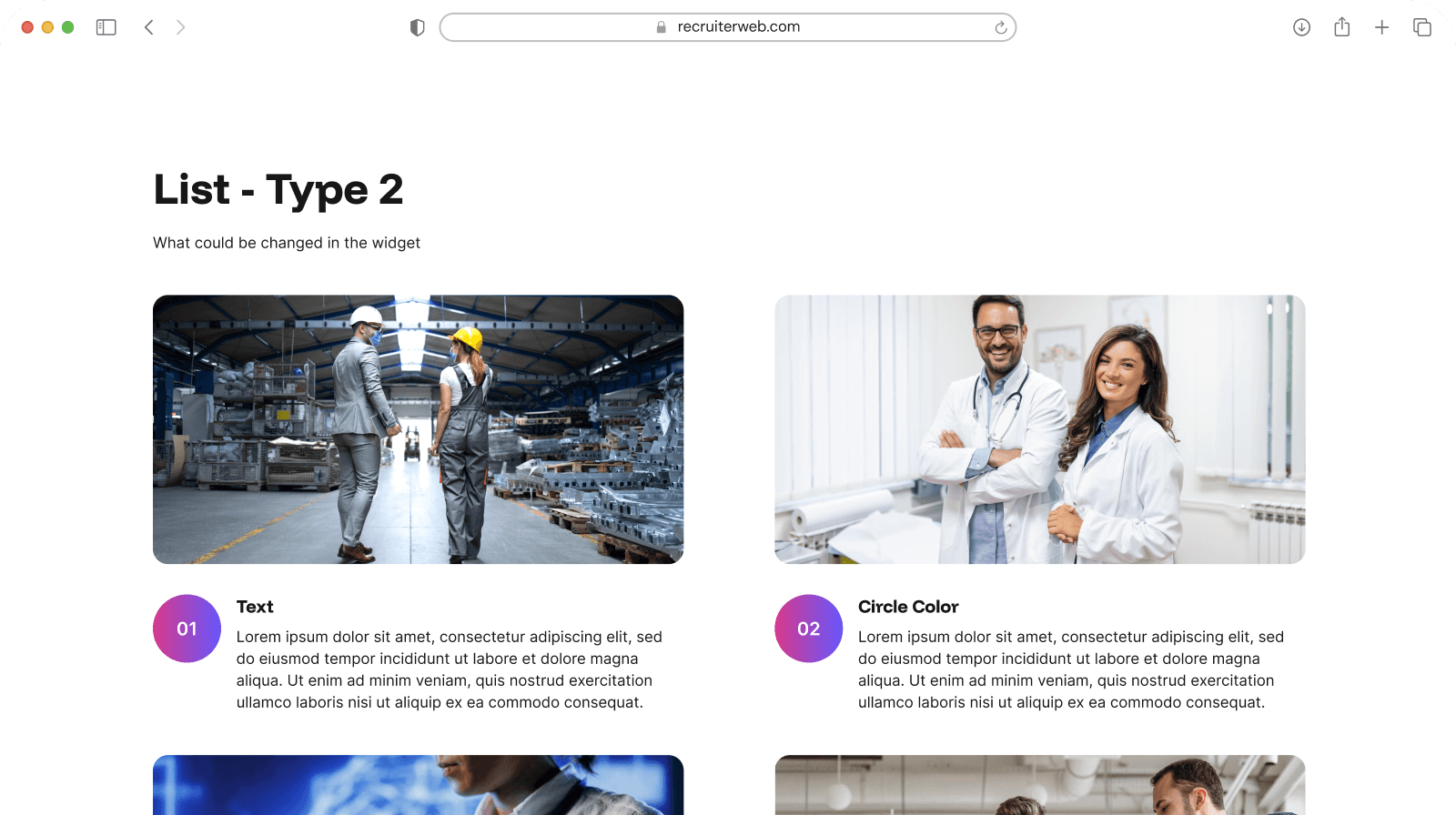 List type2 bespoke design feature V1
