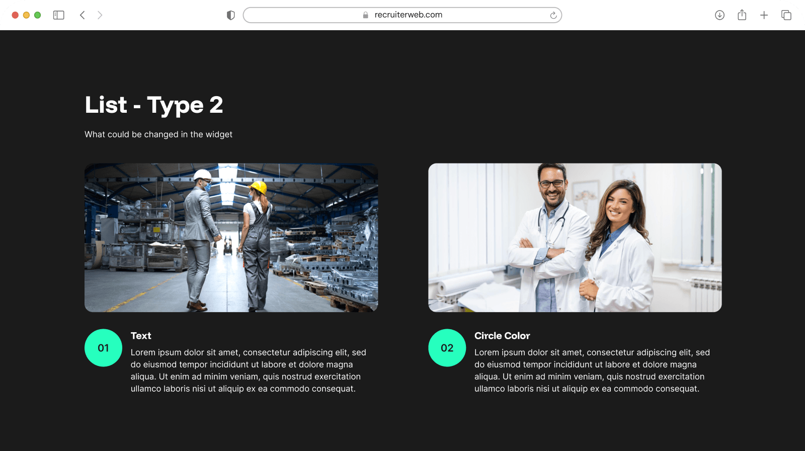 List type2 bespoke design feature V2
