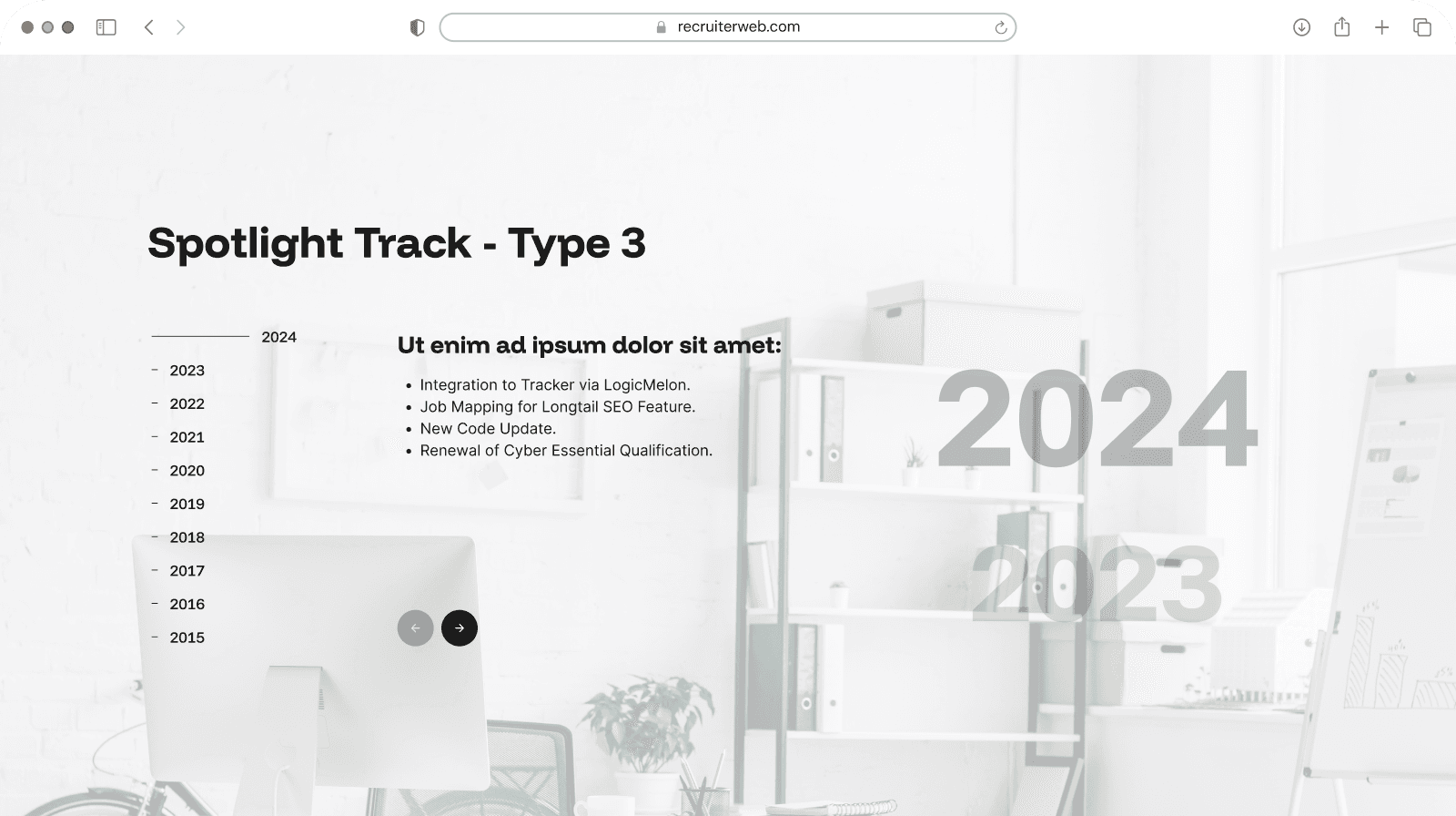 Spotlight type 3 bespoke design feature V4