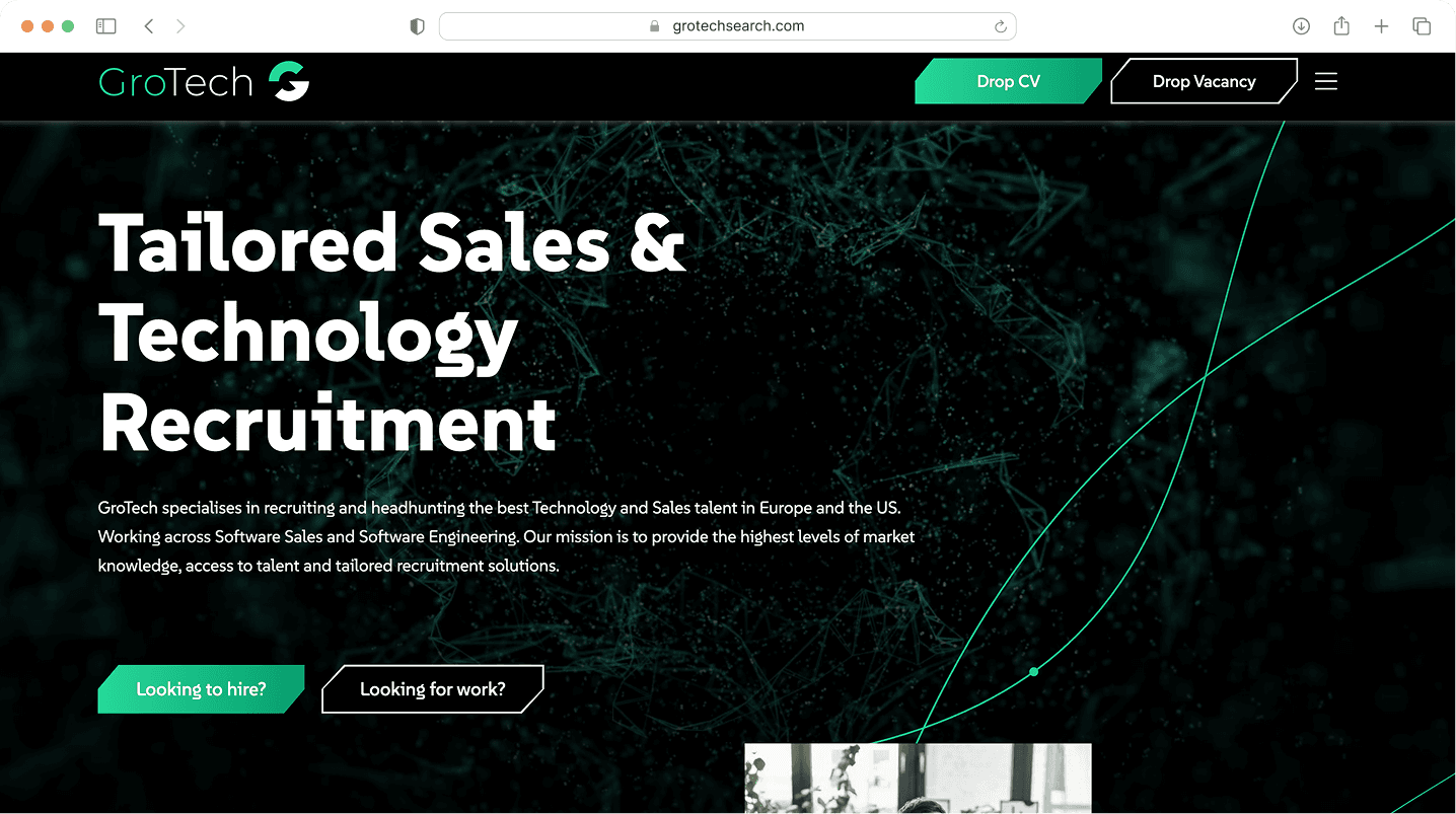 Recruitment website template design