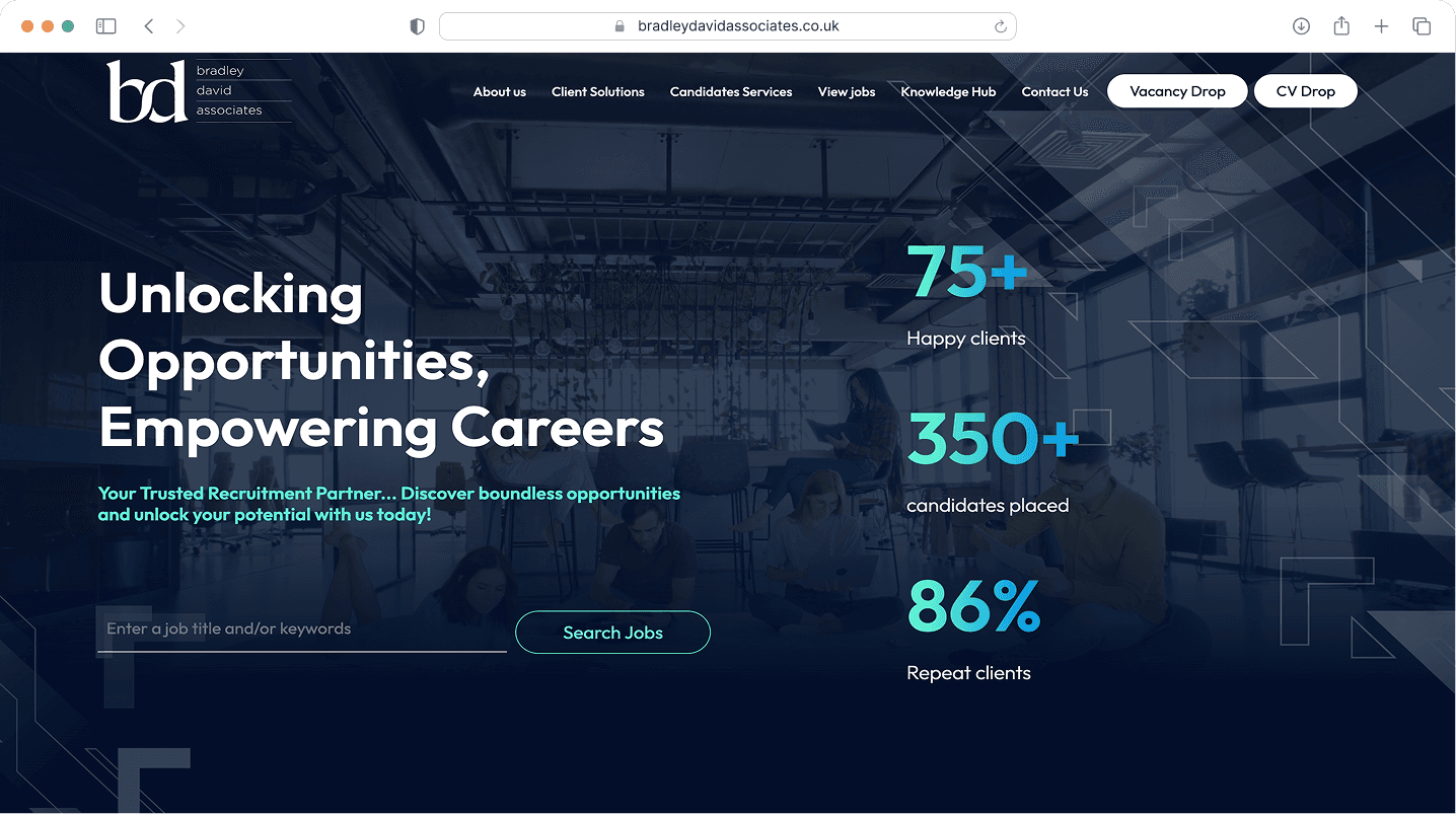 Template website for a recruiter
