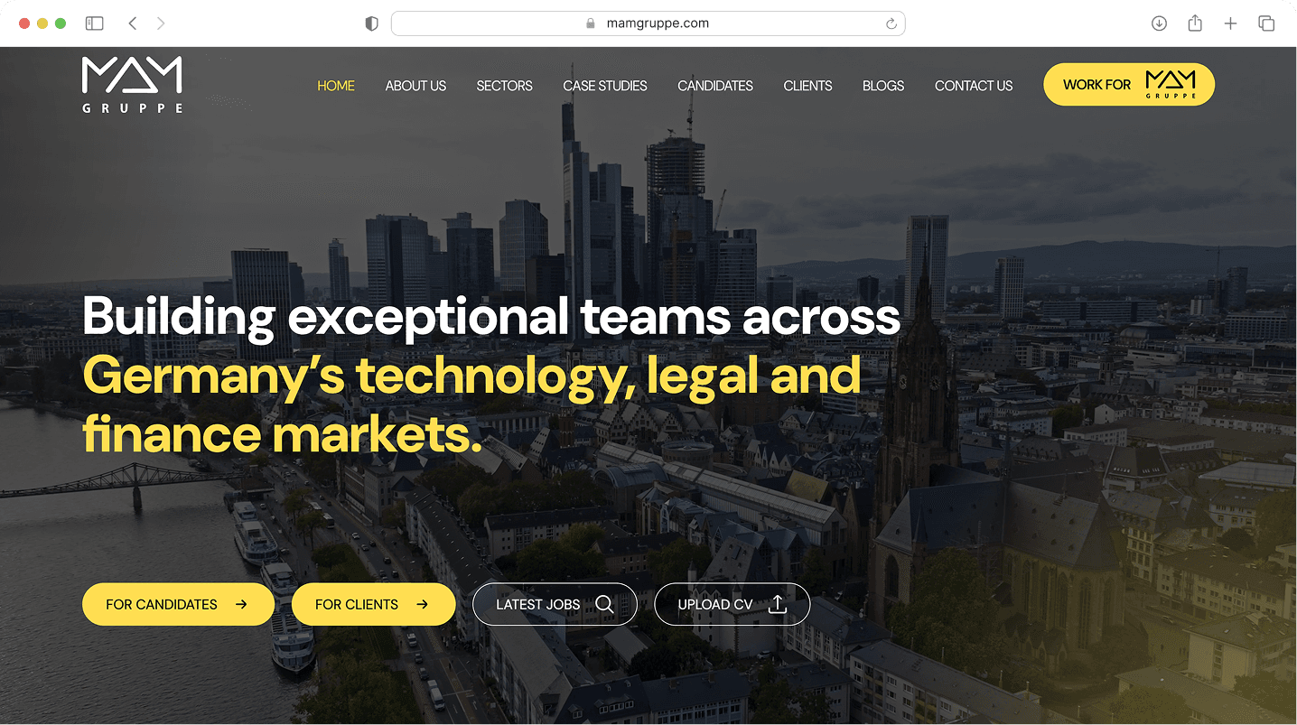 Bespoke recruitment website design service