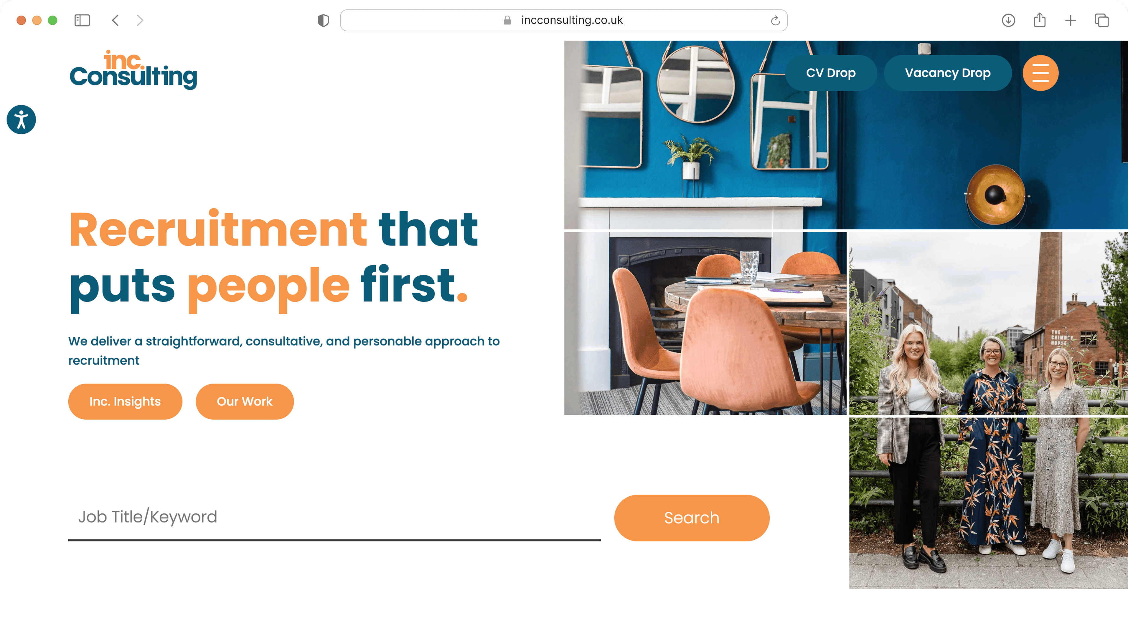 Template recruitment website design