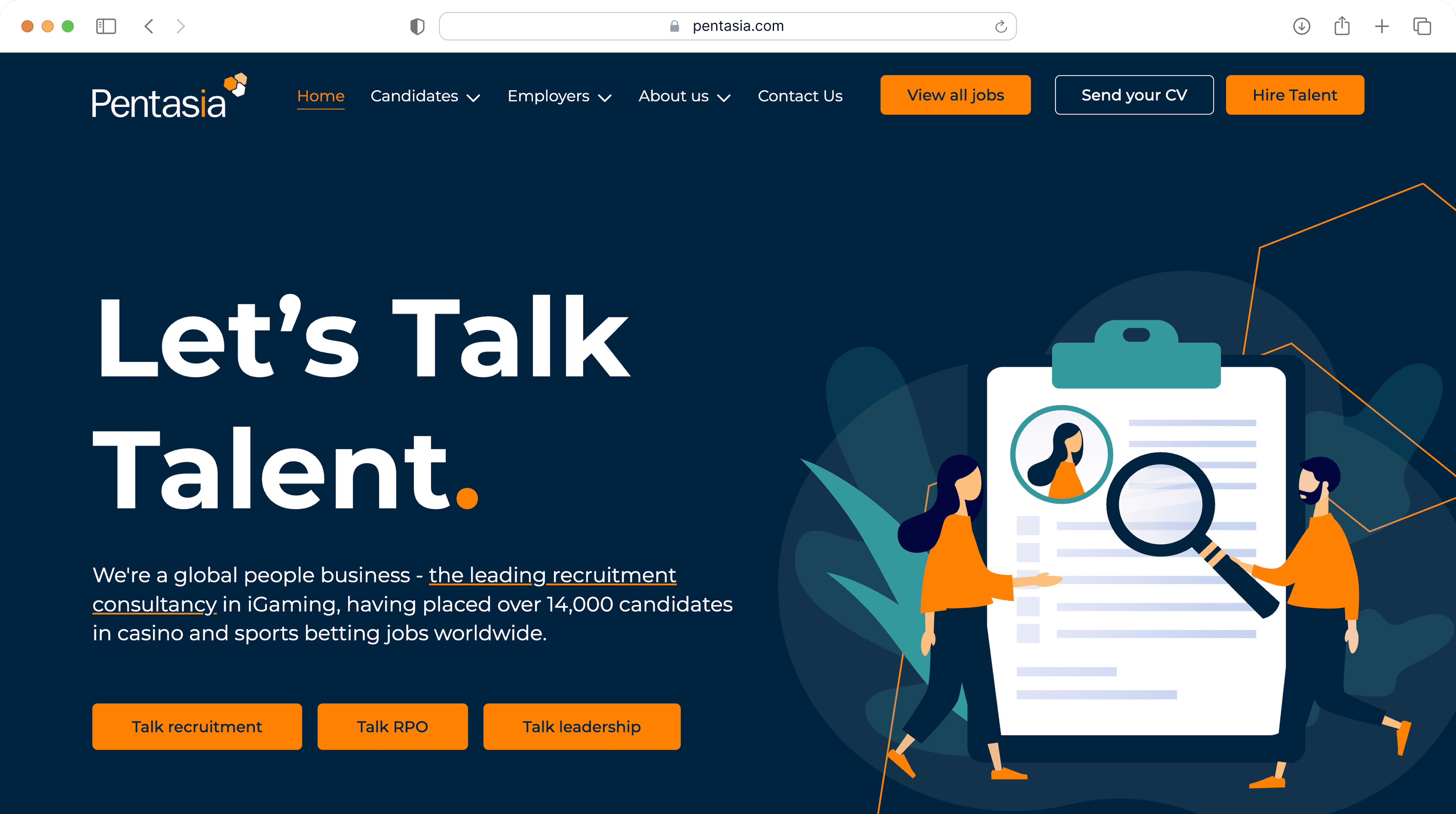 Bespoke recruitment website design