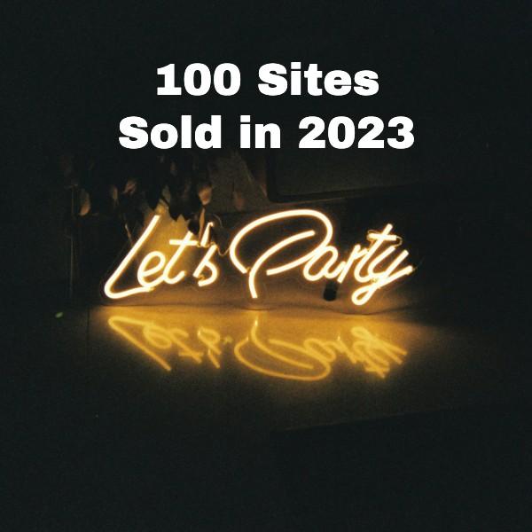 100 sites sold in 2023