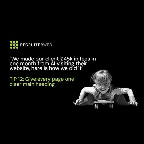 Tip 12 of 31: Give Every Page One Clear Main Heading