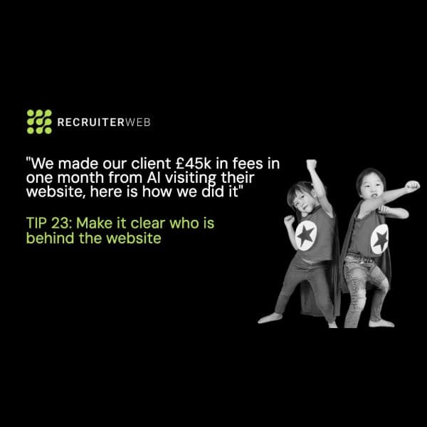 Tip 23 of 31: Make It Clear Who Is Behind the Website